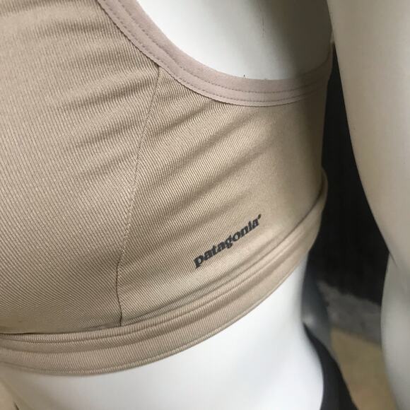 Patagonia Mesh Tan Sports Bra Women's Size Medium - Picture 3 of 8